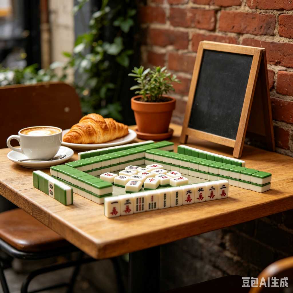 mini mahjong tiles keychain